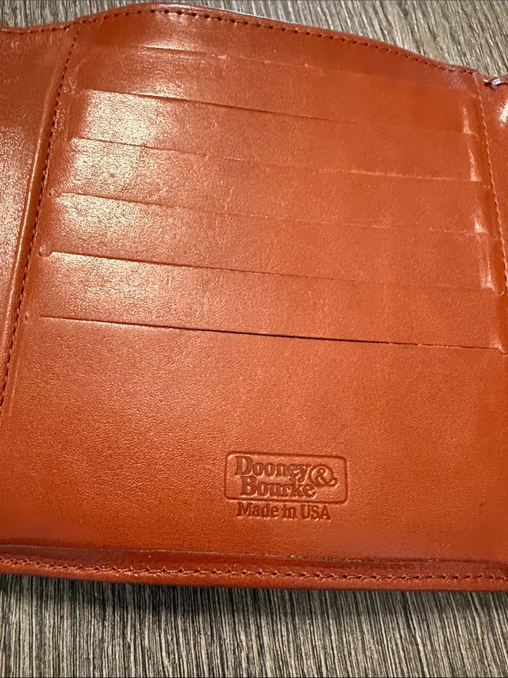 Dooney & Bourke Black and Brown Pebbled Leather Wallet - Picture 8 of 10
